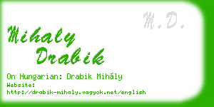 mihaly drabik business card